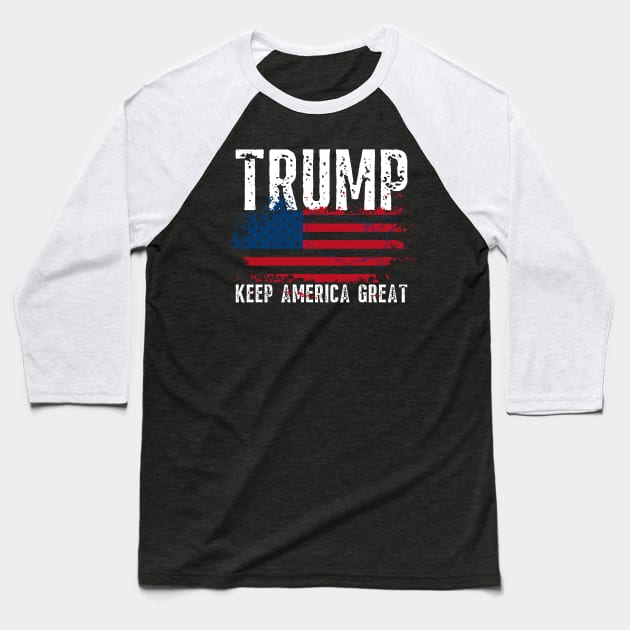 Keep America Great Baseball T-Shirt by Inktopolis